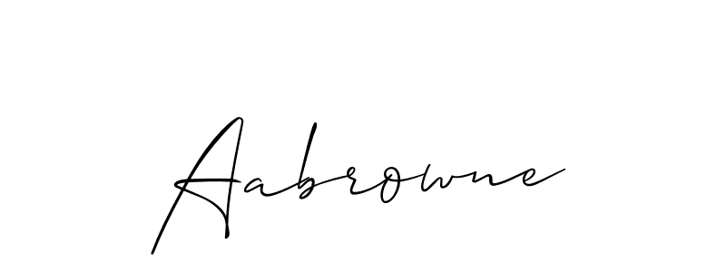 The best way (Allison_Script) to make a short signature is to pick only two or three words in your name. The name Aabrowne include a total of six letters. For converting this name. Aabrowne signature style 2 images and pictures png