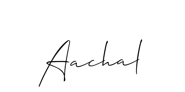 Create a beautiful signature design for name Aachal. With this signature (Allison_Script) fonts, you can make a handwritten signature for free. Aachal signature style 2 images and pictures png