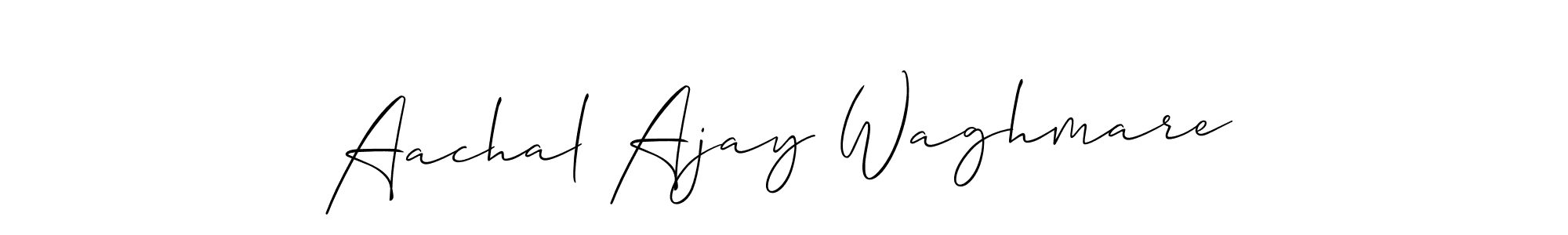 How to Draw Aachal Ajay Waghmare signature style? Allison_Script is a latest design signature styles for name Aachal Ajay Waghmare. Aachal Ajay Waghmare signature style 2 images and pictures png