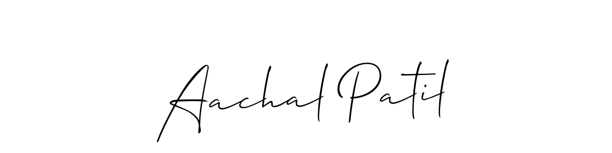 How to make Aachal Patil signature? Allison_Script is a professional autograph style. Create handwritten signature for Aachal Patil name. Aachal Patil signature style 2 images and pictures png