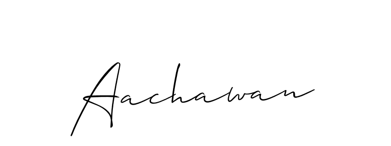 Create a beautiful signature design for name Aachawan. With this signature (Allison_Script) fonts, you can make a handwritten signature for free. Aachawan signature style 2 images and pictures png