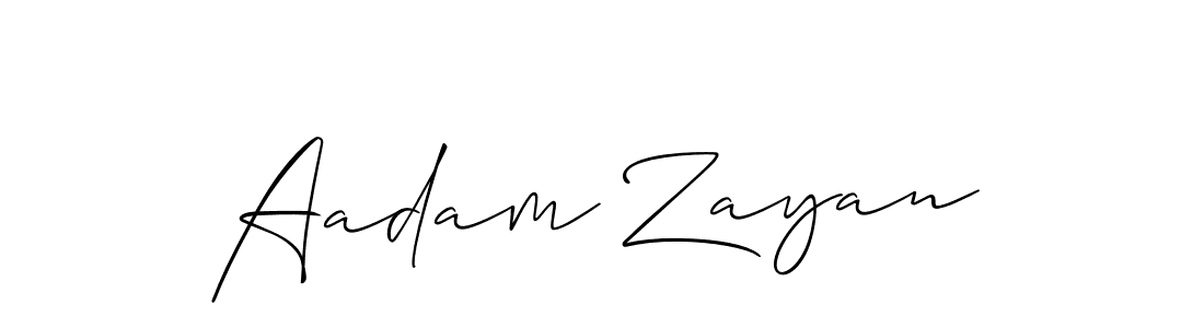 Aadam Zayan stylish signature style. Best Handwritten Sign (Allison_Script) for my name. Handwritten Signature Collection Ideas for my name Aadam Zayan. Aadam Zayan signature style 2 images and pictures png