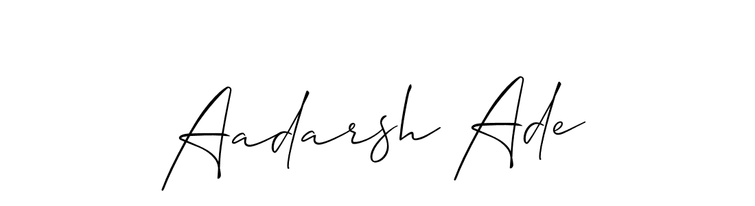 Use a signature maker to create a handwritten signature online. With this signature software, you can design (Allison_Script) your own signature for name Aadarsh Ade. Aadarsh Ade signature style 2 images and pictures png