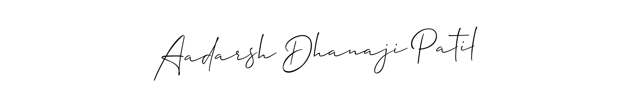 Aadarsh Dhanaji Patil stylish signature style. Best Handwritten Sign (Allison_Script) for my name. Handwritten Signature Collection Ideas for my name Aadarsh Dhanaji Patil. Aadarsh Dhanaji Patil signature style 2 images and pictures png