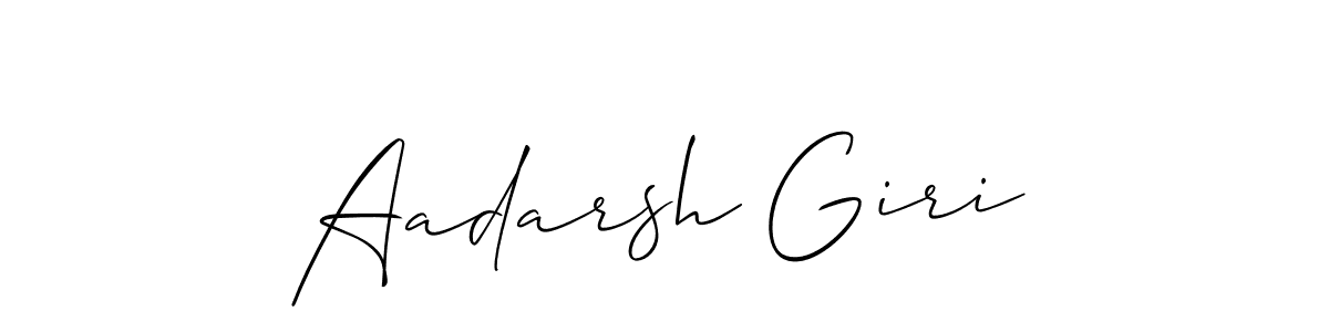 Use a signature maker to create a handwritten signature online. With this signature software, you can design (Allison_Script) your own signature for name Aadarsh Giri. Aadarsh Giri signature style 2 images and pictures png