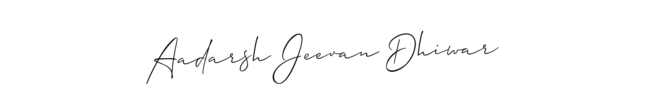 Aadarsh Jeevan Dhiwar stylish signature style. Best Handwritten Sign (Allison_Script) for my name. Handwritten Signature Collection Ideas for my name Aadarsh Jeevan Dhiwar. Aadarsh Jeevan Dhiwar signature style 2 images and pictures png