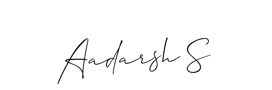 Best and Professional Signature Style for Aadarsh S. Allison_Script Best Signature Style Collection. Aadarsh S signature style 2 images and pictures png