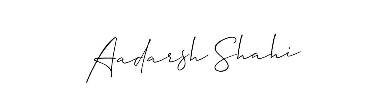 The best way (Allison_Script) to make a short signature is to pick only two or three words in your name. The name Aadarsh Shahi include a total of six letters. For converting this name. Aadarsh Shahi signature style 2 images and pictures png