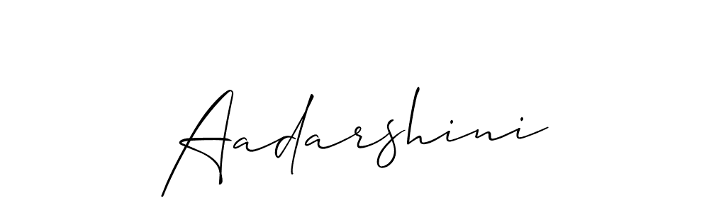 Make a beautiful signature design for name Aadarshini. With this signature (Allison_Script) style, you can create a handwritten signature for free. Aadarshini signature style 2 images and pictures png