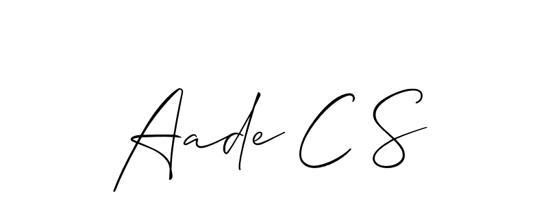 Create a beautiful signature design for name Aade C S. With this signature (Allison_Script) fonts, you can make a handwritten signature for free. Aade C S signature style 2 images and pictures png