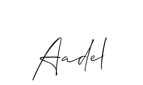 Create a beautiful signature design for name Aadel. With this signature (Allison_Script) fonts, you can make a handwritten signature for free. Aadel signature style 2 images and pictures png