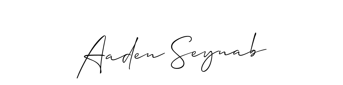 Make a short Aaden Seynab signature style. Manage your documents anywhere anytime using Allison_Script. Create and add eSignatures, submit forms, share and send files easily. Aaden Seynab signature style 2 images and pictures png