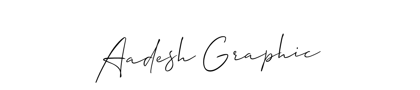 How to make Aadesh Graphic signature? Allison_Script is a professional autograph style. Create handwritten signature for Aadesh Graphic name. Aadesh Graphic signature style 2 images and pictures png