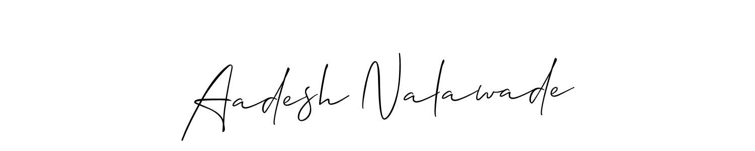 Use a signature maker to create a handwritten signature online. With this signature software, you can design (Allison_Script) your own signature for name Aadesh Nalawade. Aadesh Nalawade signature style 2 images and pictures png