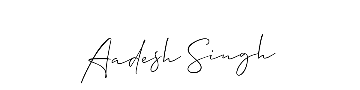 Design your own signature with our free online signature maker. With this signature software, you can create a handwritten (Allison_Script) signature for name Aadesh Singh. Aadesh Singh signature style 2 images and pictures png