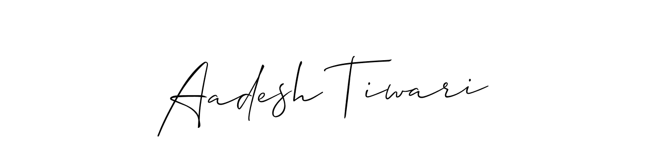 Also You can easily find your signature by using the search form. We will create Aadesh Tiwari name handwritten signature images for you free of cost using Allison_Script sign style. Aadesh Tiwari signature style 2 images and pictures png