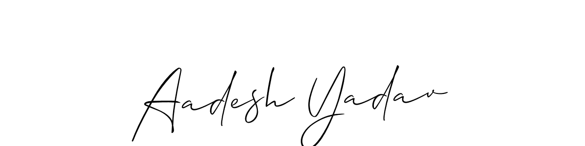 You should practise on your own different ways (Allison_Script) to write your name (Aadesh Yadav) in signature. don't let someone else do it for you. Aadesh Yadav signature style 2 images and pictures png