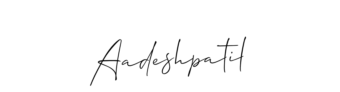 Aadeshpatil stylish signature style. Best Handwritten Sign (Allison_Script) for my name. Handwritten Signature Collection Ideas for my name Aadeshpatil. Aadeshpatil signature style 2 images and pictures png