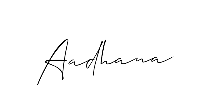 Also You can easily find your signature by using the search form. We will create Aadhana name handwritten signature images for you free of cost using Allison_Script sign style. Aadhana signature style 2 images and pictures png