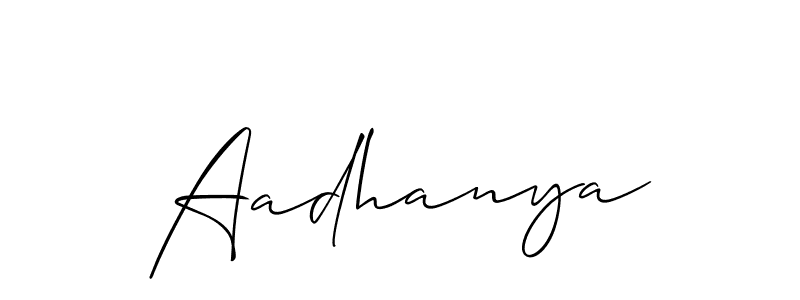 if you are searching for the best signature style for your name Aadhanya. so please give up your signature search. here we have designed multiple signature styles  using Allison_Script. Aadhanya signature style 2 images and pictures png