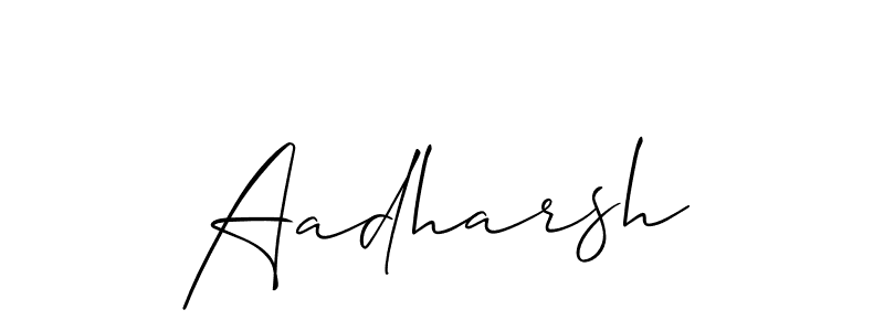 How to make Aadharsh signature? Allison_Script is a professional autograph style. Create handwritten signature for Aadharsh name. Aadharsh signature style 2 images and pictures png