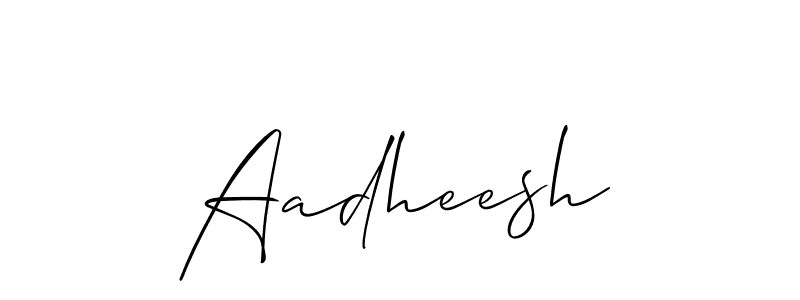 It looks lik you need a new signature style for name Aadheesh. Design unique handwritten (Allison_Script) signature with our free signature maker in just a few clicks. Aadheesh signature style 2 images and pictures png