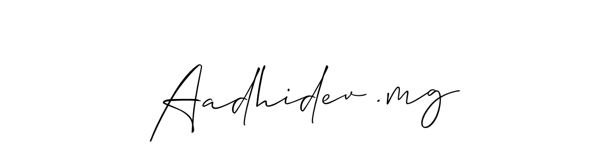 How to make Aadhidev .mg signature? Allison_Script is a professional autograph style. Create handwritten signature for Aadhidev .mg name. Aadhidev .mg signature style 2 images and pictures png