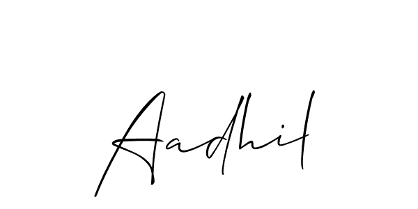 Best and Professional Signature Style for Aadhil. Allison_Script Best Signature Style Collection. Aadhil signature style 2 images and pictures png