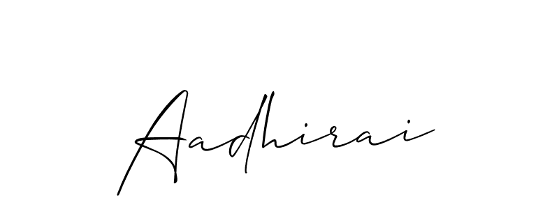 Use a signature maker to create a handwritten signature online. With this signature software, you can design (Allison_Script) your own signature for name Aadhirai. Aadhirai signature style 2 images and pictures png