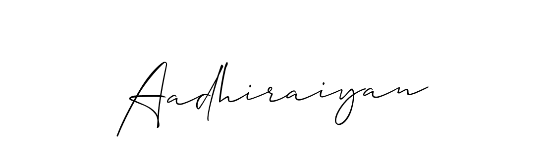 Use a signature maker to create a handwritten signature online. With this signature software, you can design (Allison_Script) your own signature for name Aadhiraiyan. Aadhiraiyan signature style 2 images and pictures png