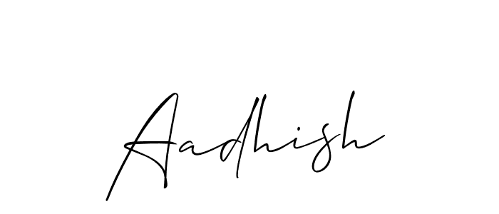 How to make Aadhish name signature. Use Allison_Script style for creating short signs online. This is the latest handwritten sign. Aadhish signature style 2 images and pictures png