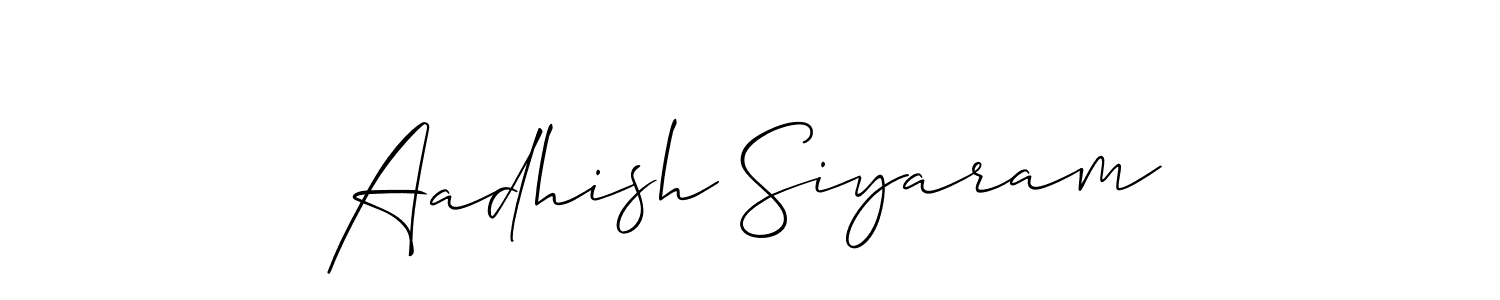 if you are searching for the best signature style for your name Aadhish Siyaram. so please give up your signature search. here we have designed multiple signature styles  using Allison_Script. Aadhish Siyaram signature style 2 images and pictures png