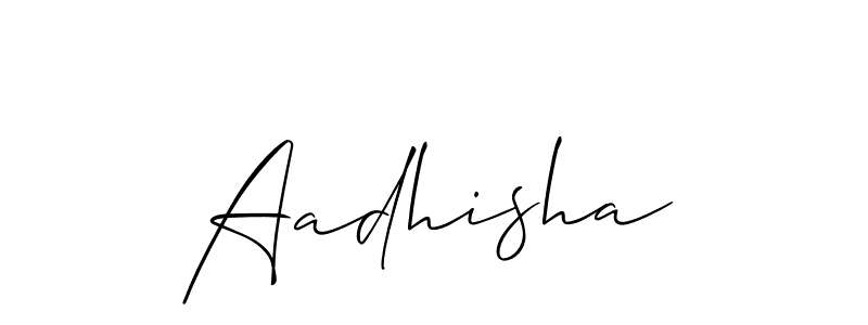 You should practise on your own different ways (Allison_Script) to write your name (Aadhisha) in signature. don't let someone else do it for you. Aadhisha signature style 2 images and pictures png