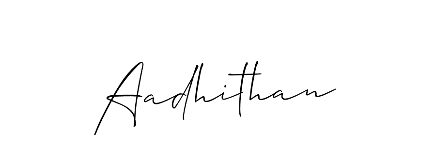 Create a beautiful signature design for name Aadhithan. With this signature (Allison_Script) fonts, you can make a handwritten signature for free. Aadhithan signature style 2 images and pictures png