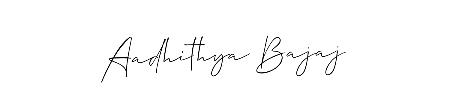 How to make Aadhithya Bajaj signature? Allison_Script is a professional autograph style. Create handwritten signature for Aadhithya Bajaj name. Aadhithya Bajaj signature style 2 images and pictures png