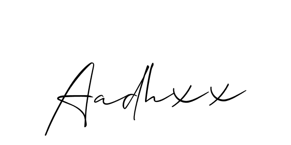 How to make Aadhxx name signature. Use Allison_Script style for creating short signs online. This is the latest handwritten sign. Aadhxx signature style 2 images and pictures png