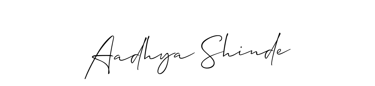 Use a signature maker to create a handwritten signature online. With this signature software, you can design (Allison_Script) your own signature for name Aadhya Shinde. Aadhya Shinde signature style 2 images and pictures png
