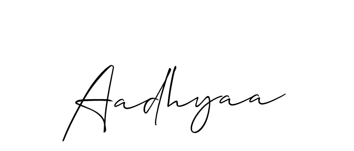 Make a beautiful signature design for name Aadhyaa. Use this online signature maker to create a handwritten signature for free. Aadhyaa signature style 2 images and pictures png