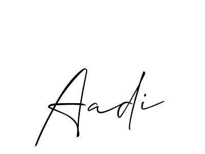 How to Draw Aadi signature style? Allison_Script is a latest design signature styles for name Aadi. Aadi signature style 2 images and pictures png