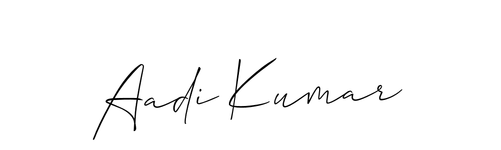 How to make Aadi Kumar signature? Allison_Script is a professional autograph style. Create handwritten signature for Aadi Kumar name. Aadi Kumar signature style 2 images and pictures png