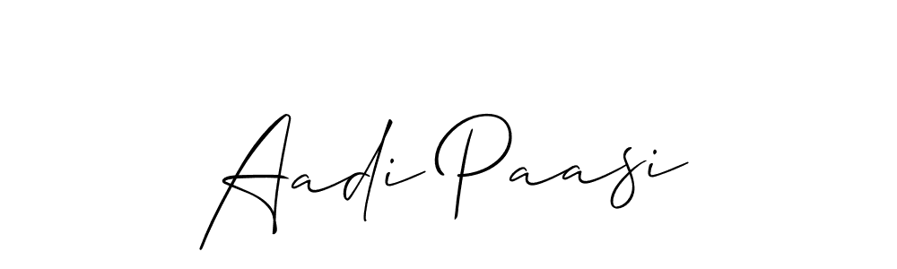 How to make Aadi Paasi signature? Allison_Script is a professional autograph style. Create handwritten signature for Aadi Paasi name. Aadi Paasi signature style 2 images and pictures png