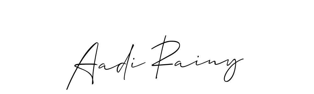 Design your own signature with our free online signature maker. With this signature software, you can create a handwritten (Allison_Script) signature for name Aadi Rainy. Aadi Rainy signature style 2 images and pictures png