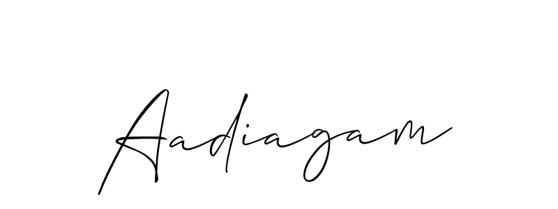 Similarly Allison_Script is the best handwritten signature design. Signature creator online .You can use it as an online autograph creator for name Aadiagam. Aadiagam signature style 2 images and pictures png
