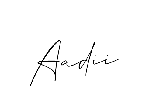 Make a beautiful signature design for name Aadii. With this signature (Allison_Script) style, you can create a handwritten signature for free. Aadii signature style 2 images and pictures png