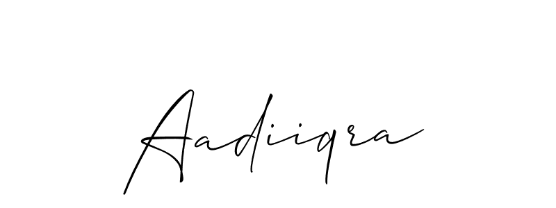 Make a beautiful signature design for name Aadiiqra. With this signature (Allison_Script) style, you can create a handwritten signature for free. Aadiiqra signature style 2 images and pictures png