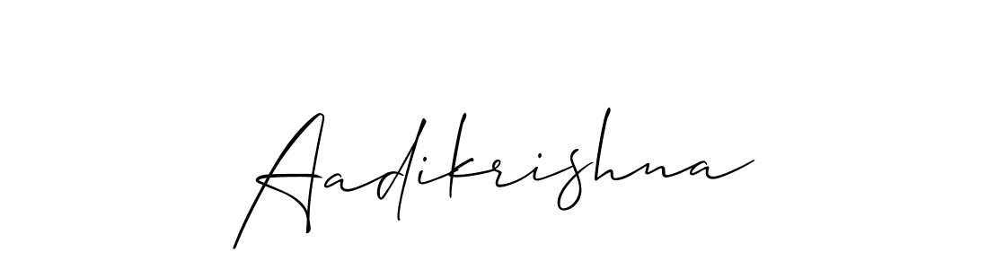 if you are searching for the best signature style for your name Aadikrishna. so please give up your signature search. here we have designed multiple signature styles  using Allison_Script. Aadikrishna signature style 2 images and pictures png