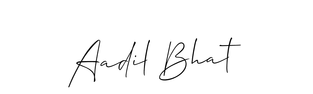 if you are searching for the best signature style for your name Aadil Bhat. so please give up your signature search. here we have designed multiple signature styles  using Allison_Script. Aadil Bhat signature style 2 images and pictures png