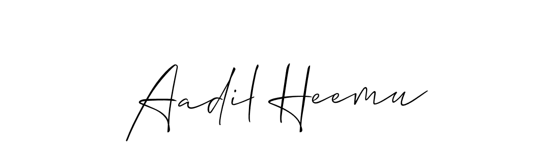 How to Draw Aadil Heemu signature style? Allison_Script is a latest design signature styles for name Aadil Heemu. Aadil Heemu signature style 2 images and pictures png