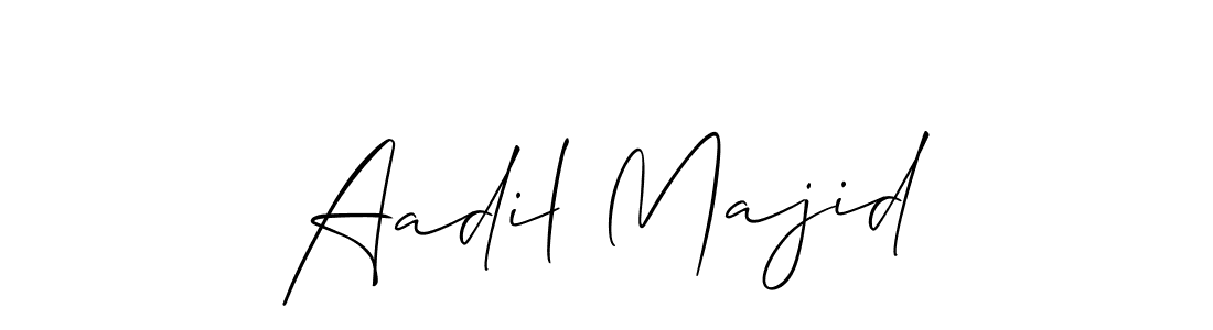 You should practise on your own different ways (Allison_Script) to write your name (Aadil Majid) in signature. don't let someone else do it for you. Aadil Majid signature style 2 images and pictures png