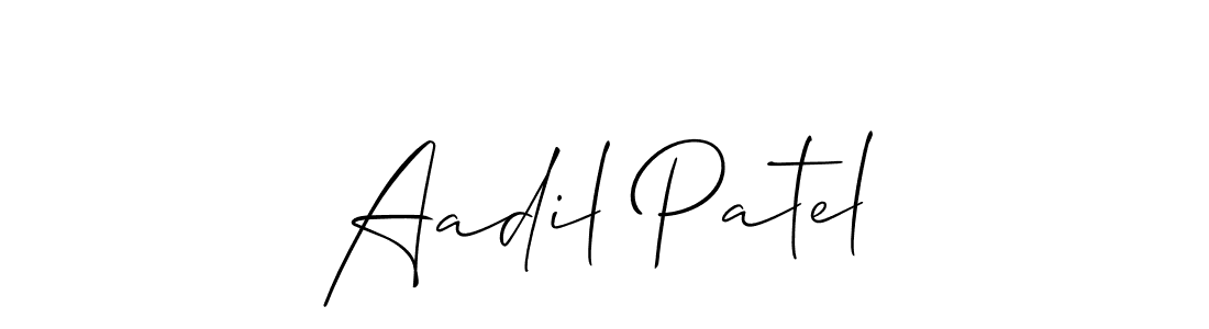 It looks lik you need a new signature style for name Aadil Patel. Design unique handwritten (Allison_Script) signature with our free signature maker in just a few clicks. Aadil Patel signature style 2 images and pictures png